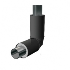 Отвод 90, ПЭ100 SDR11 (PE-RT) 160х14,6-(250)-ППУ-ПЭ без ОДК